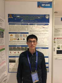Mike in an academic conference, where he conducted a poster presentation, in Beijing in 2017